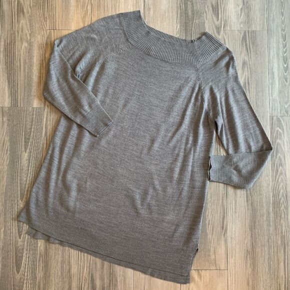 New York & Co grey tunic sweater size L - Picture 1 of 5